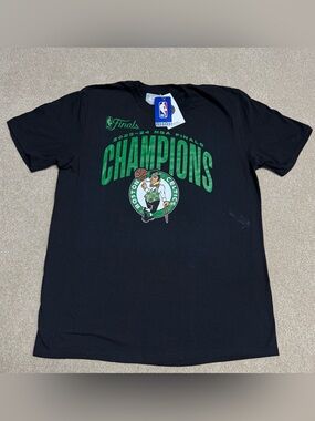 NEW Boston Celtics 2024 Champions Shirt Men’s Large Black NBA Basketball NWT